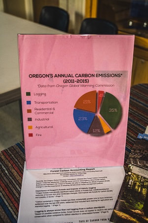 information sign on carbon emissions